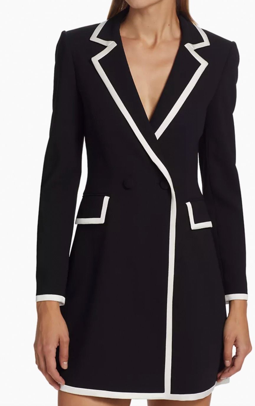 Alice and Olivia Size 0 Blazer Black Cocktail Dress on Queenly