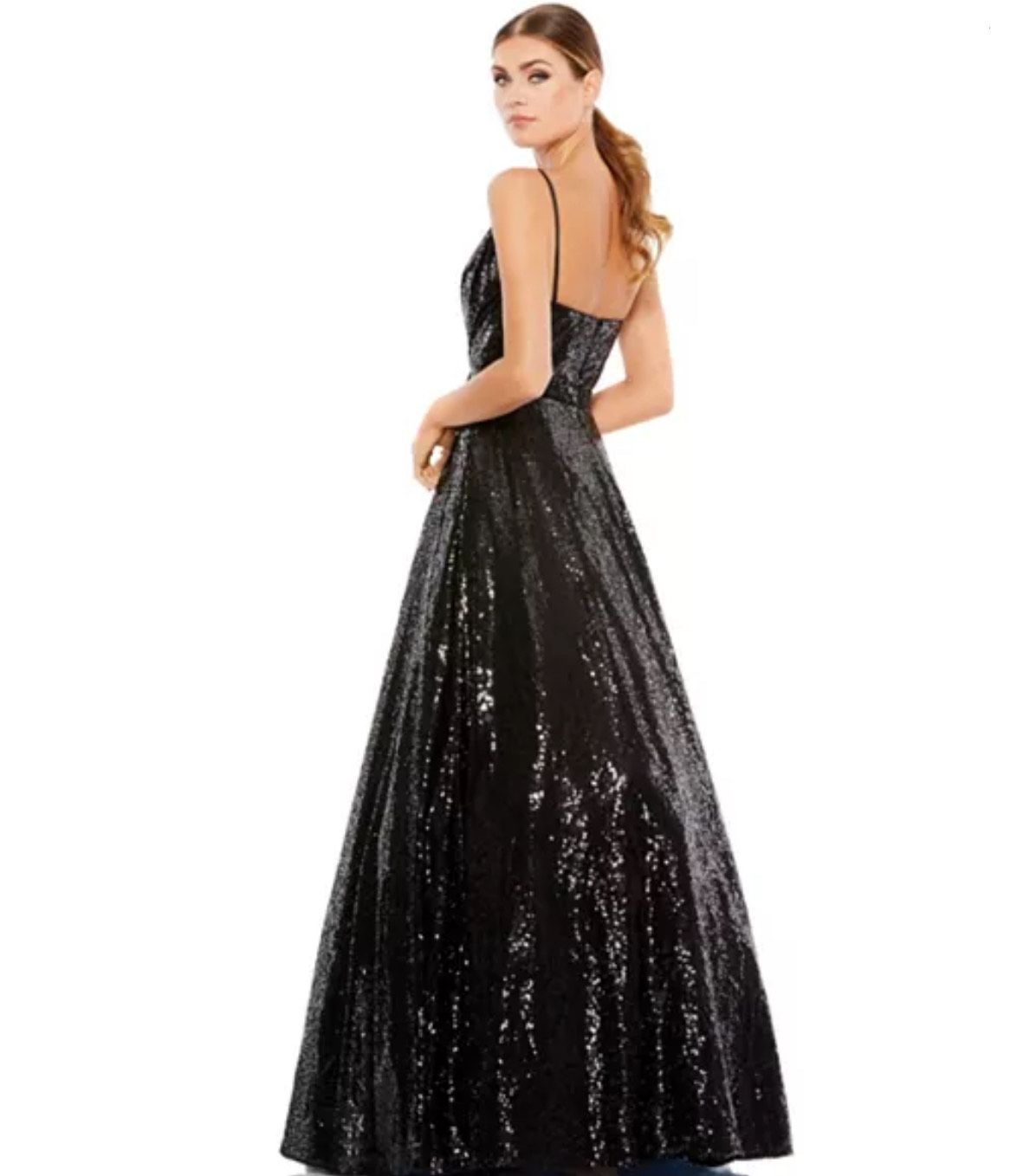 B. Darlin Size 6 Plunge Black Ball Gown on Queenly