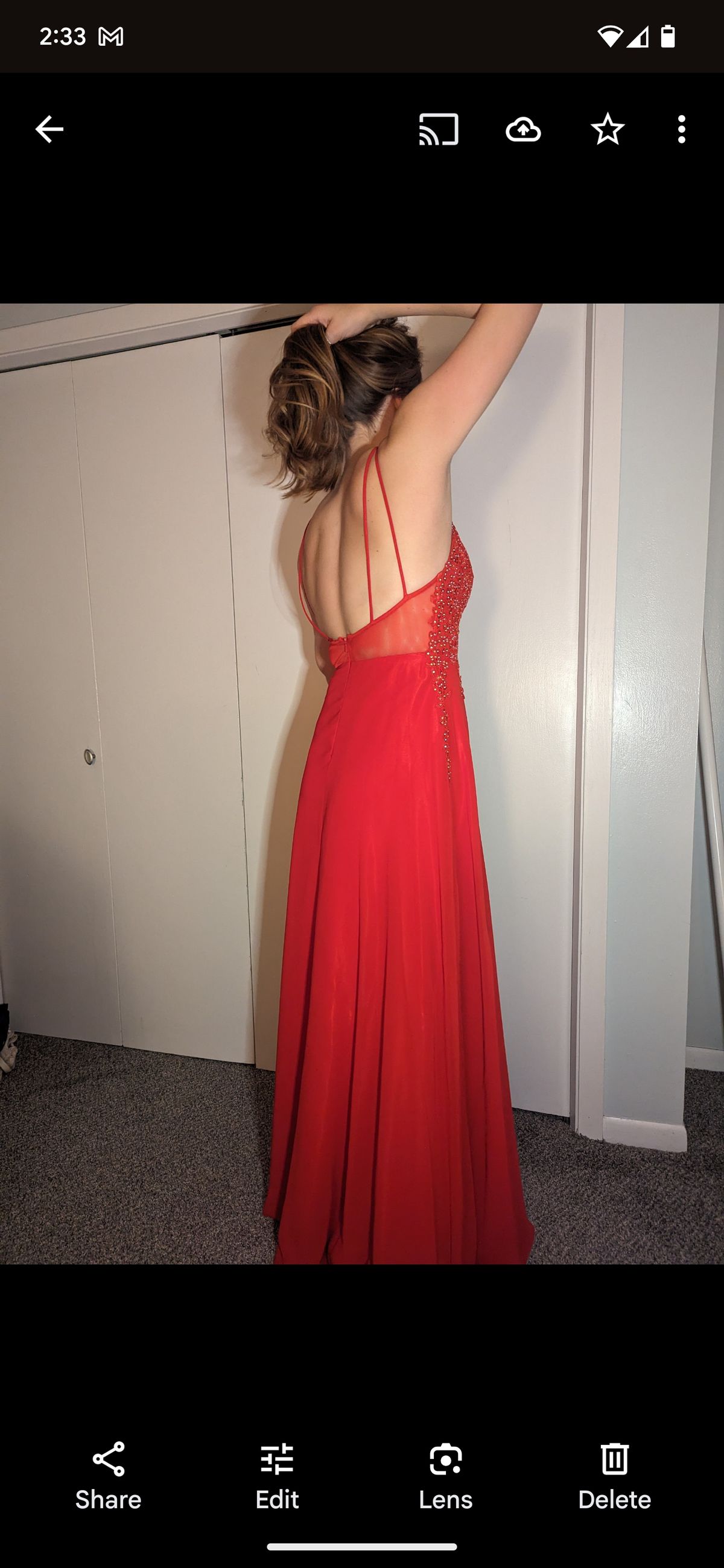 Size 10 Prom Red A-line Dress on Queenly