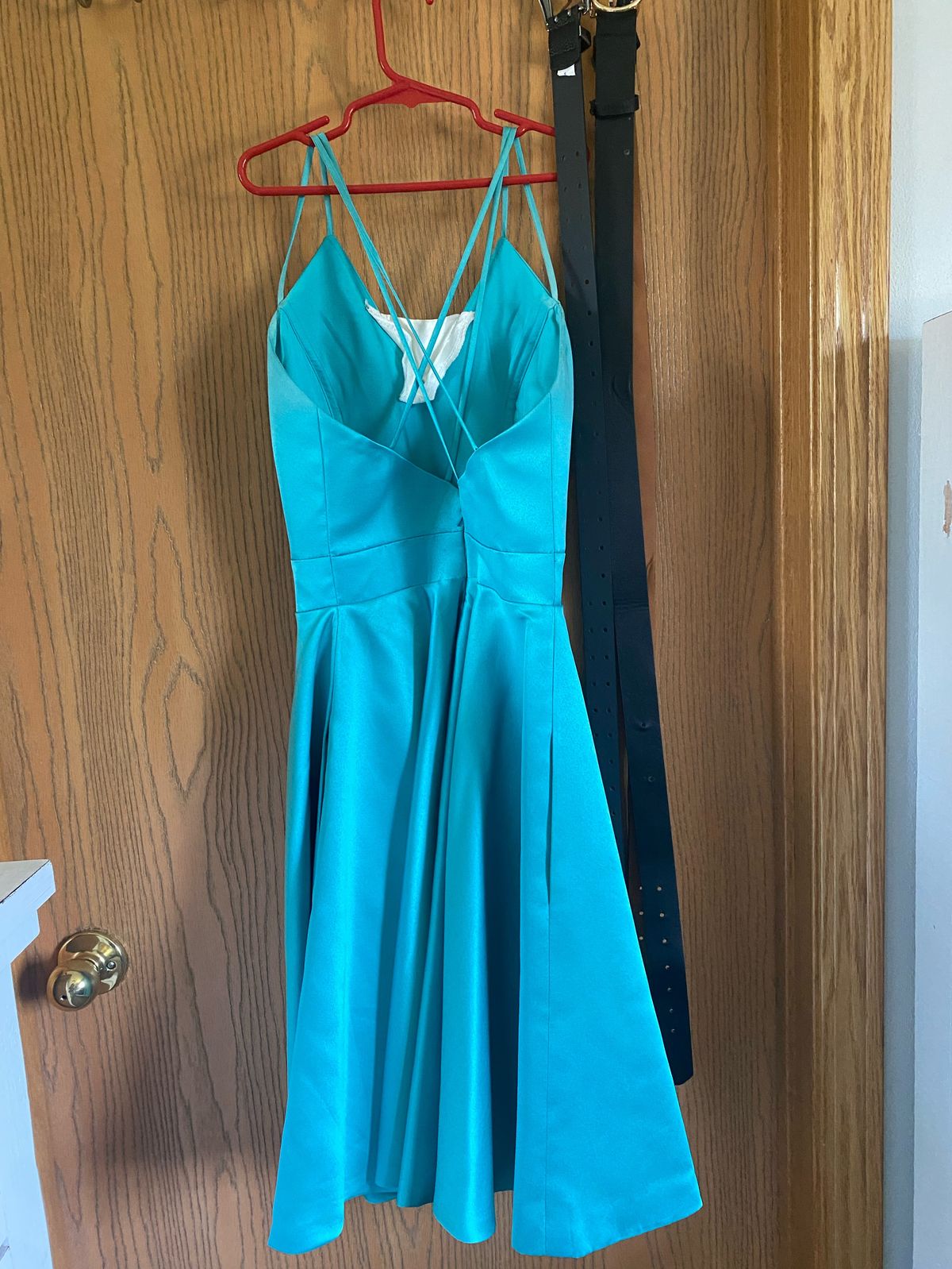 Size S Homecoming Plunge Blue Cocktail Dress on Queenly