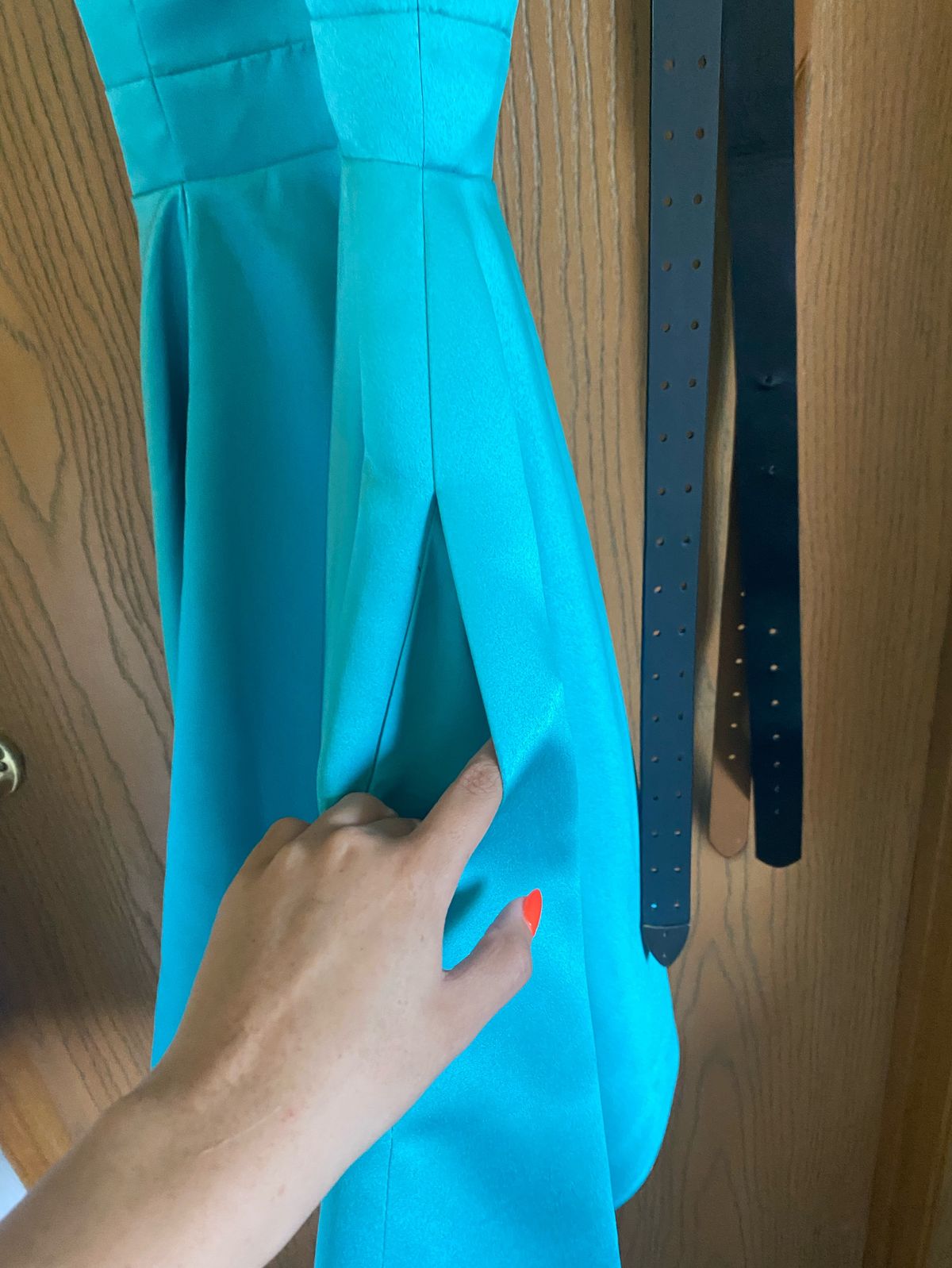 Size S Homecoming Plunge Blue Cocktail Dress on Queenly