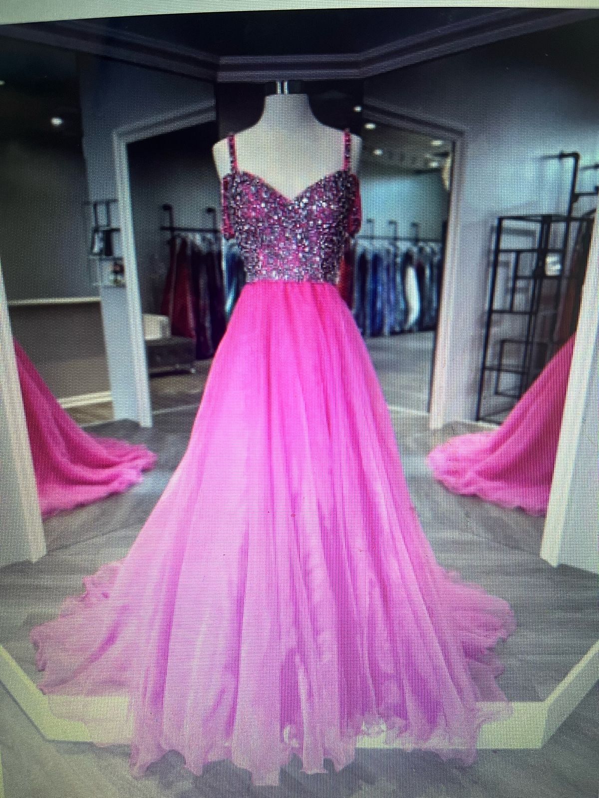 Ashley Lauren Size 0 Pageant Pink Ball Gown on Queenly