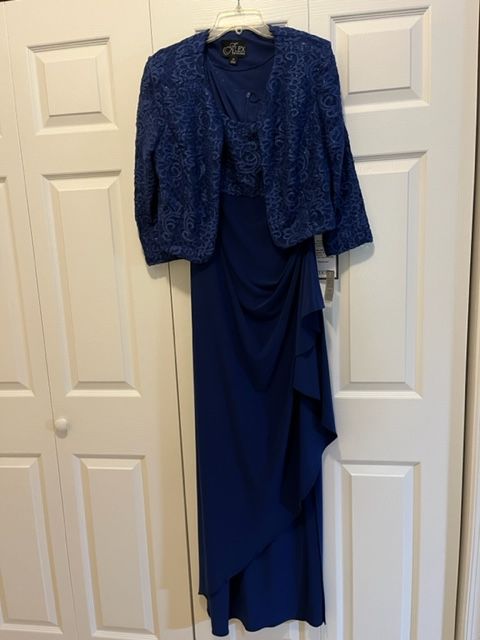 Alex Evenings Size 14 Blue Ball Gown on Queenly