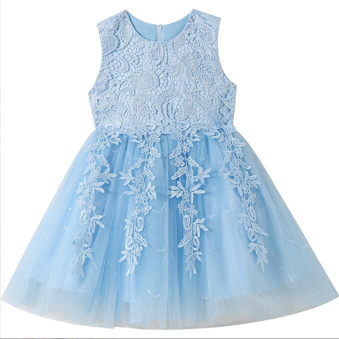 Girls Size 8 Blue Ball Gown on Queenly