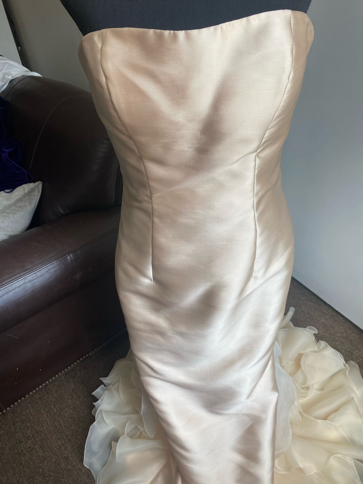 Size 6 Pageant Strapless Nude Mermaid Dress on Queenly