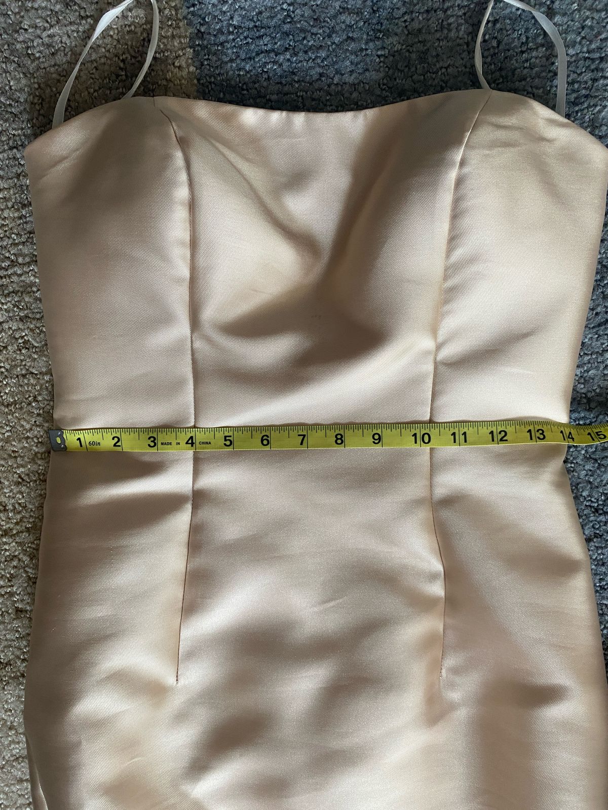 Size 6 Pageant Strapless Nude Mermaid Dress on Queenly