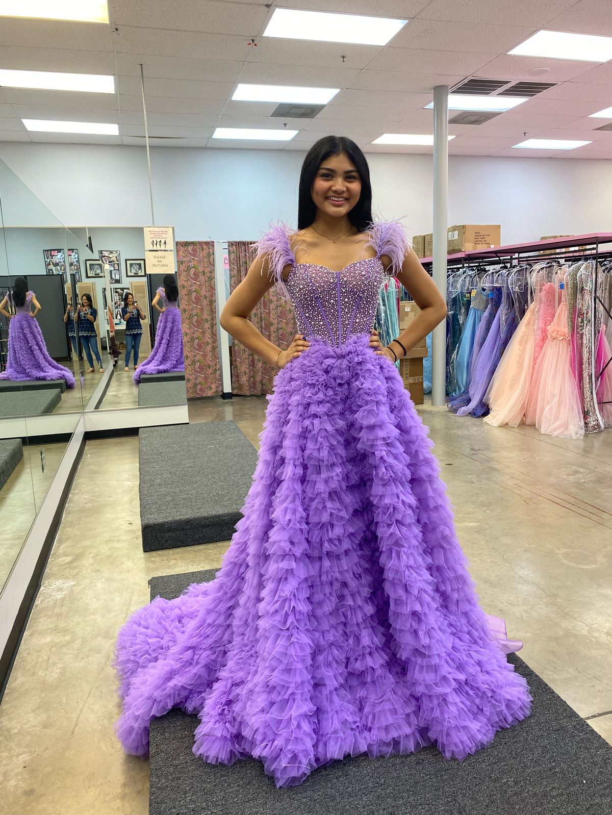 Sherri Hill Size 0 Pageant Purple Ball Gown on Queenly