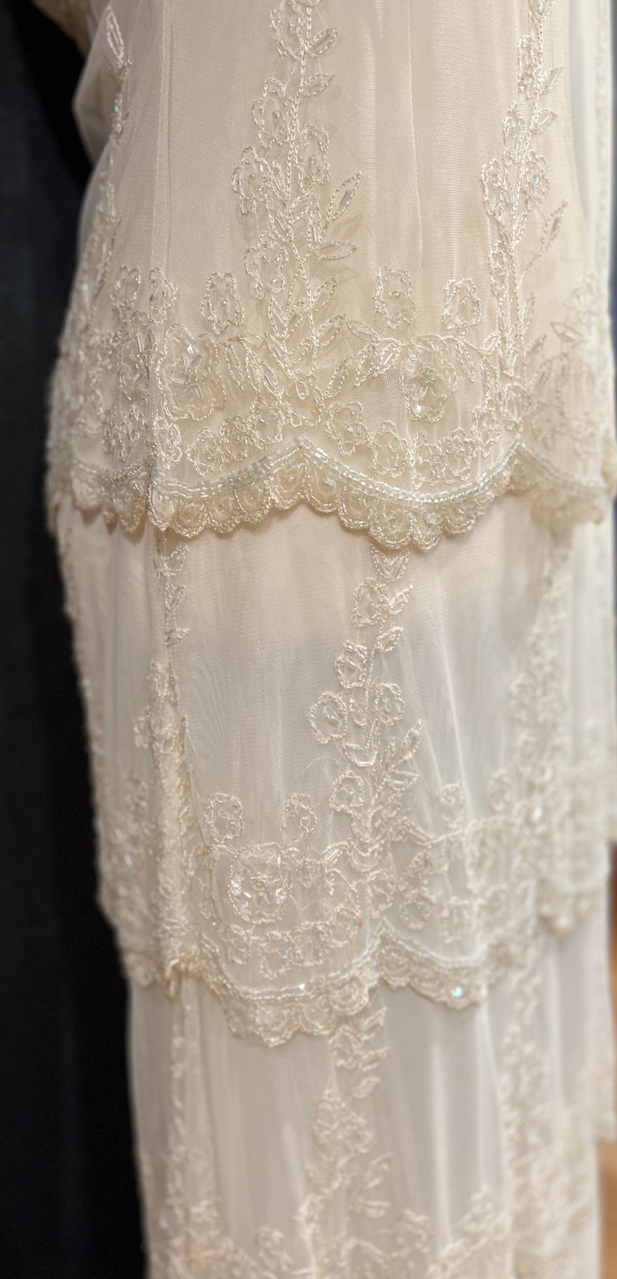 Piarra nights Size 8 Wedding Plunge Lace White A-line Dress on Queenly