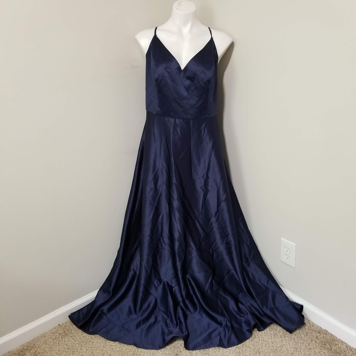 Style F20131 Marine Celebrate DB Studio Plus Size 18 Navy Blue A-line Dress on Queenly