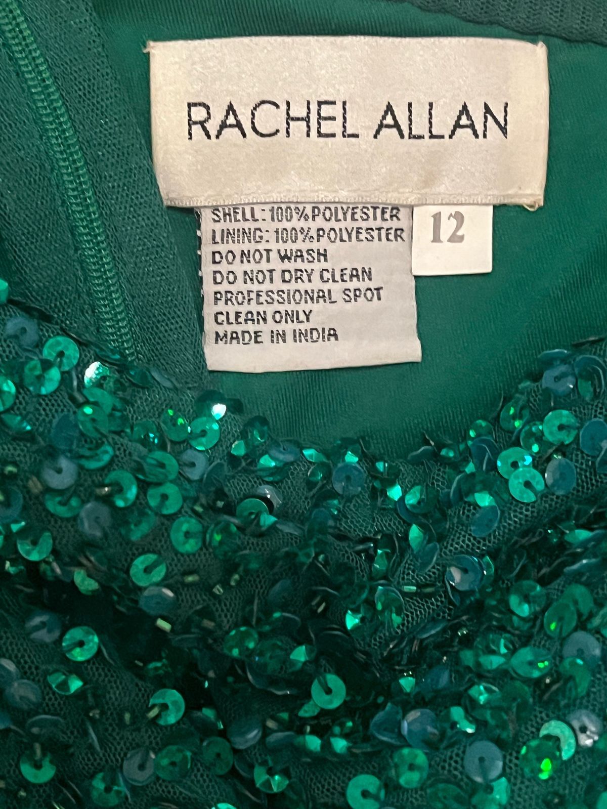 Rachel Allan Size 12 Prom One Shoulder Green Cocktail Dress on Queenly