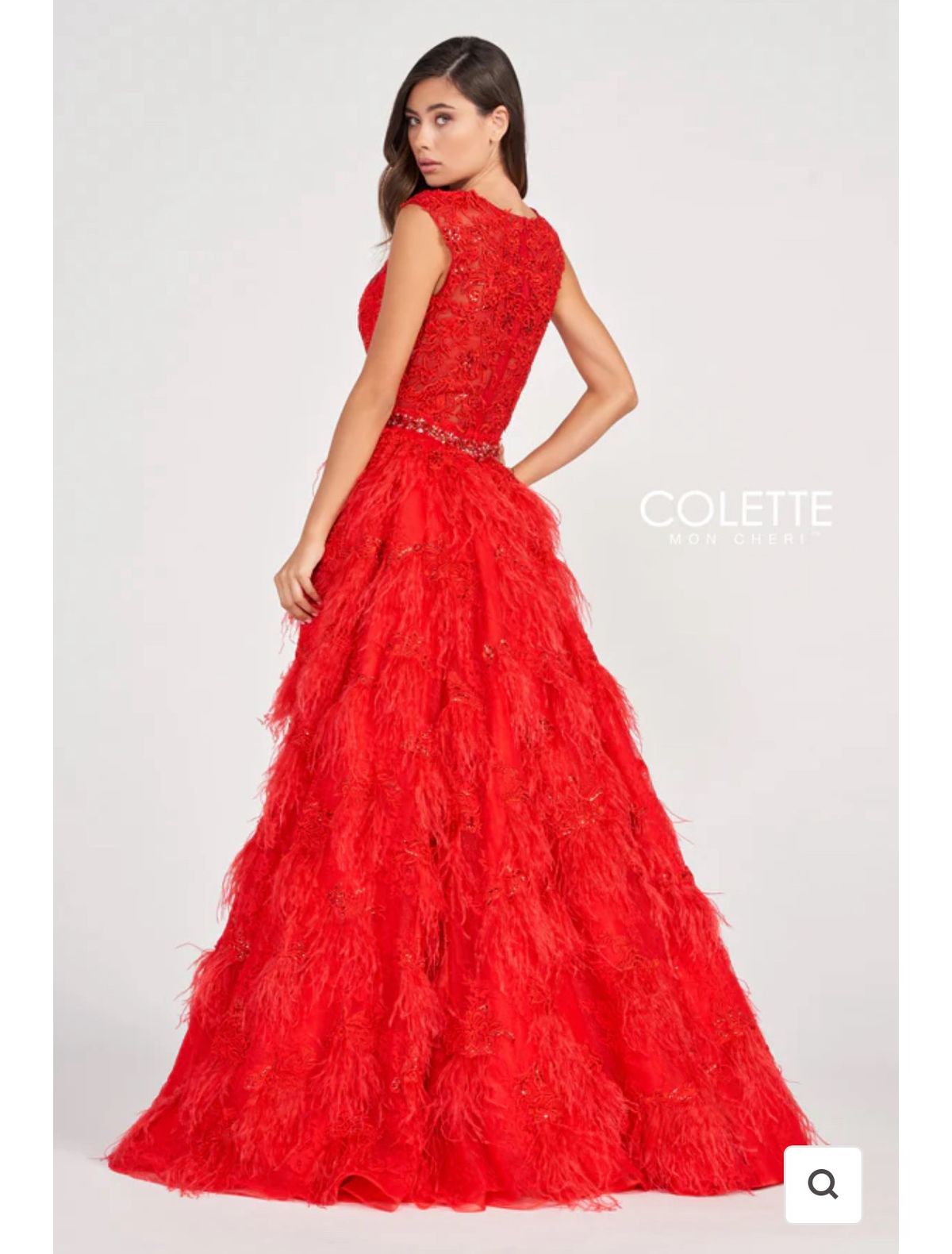 Style CL2096 Colette Size 2 Prom Plunge Red A-line Dress on Queenly