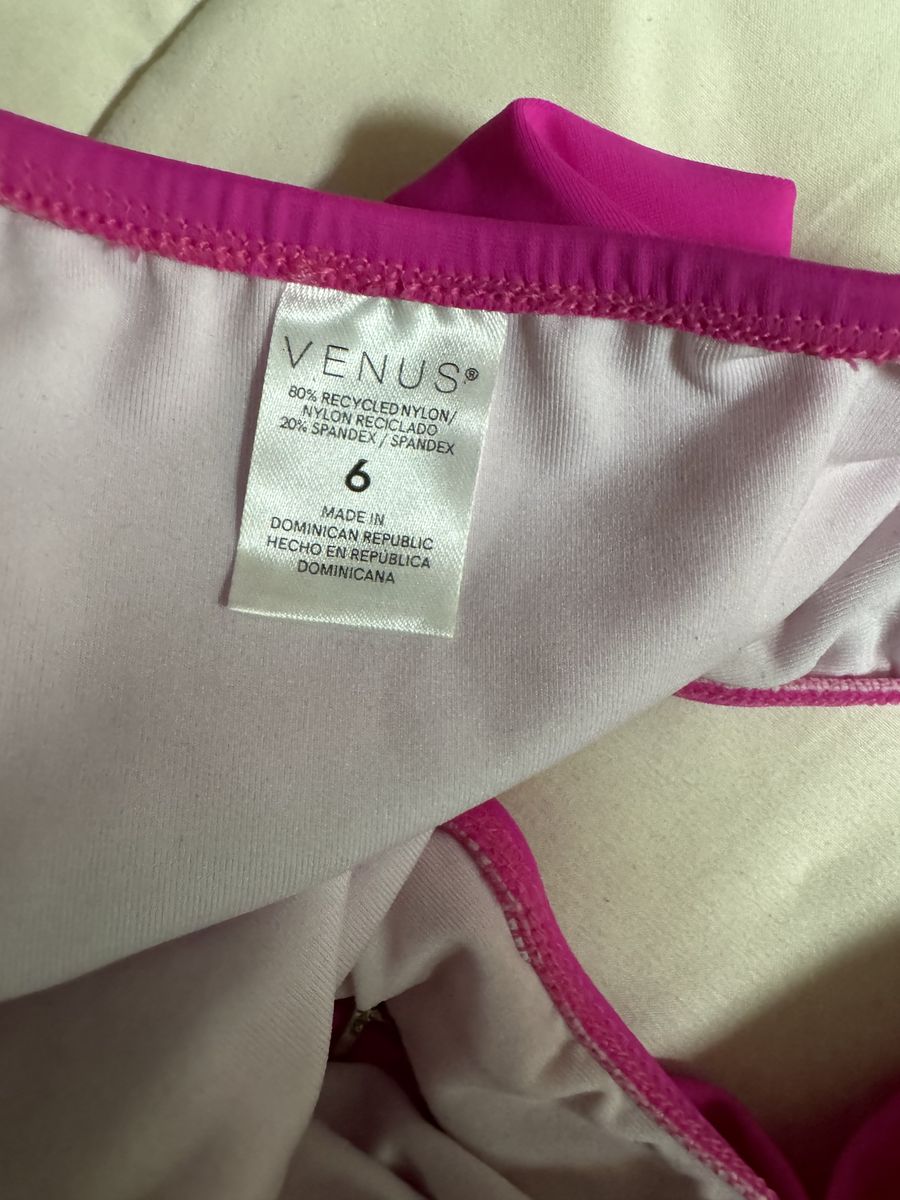 Venus Size 6 Pageant Plunge Hot Pink Formal Jumpsuit on Queenly