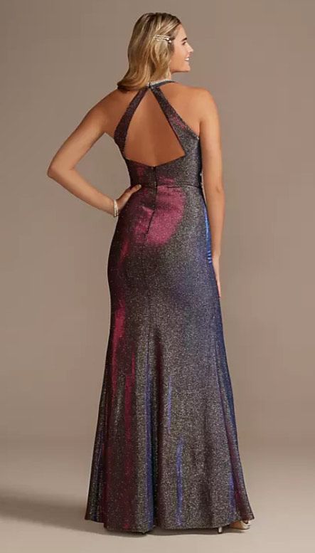 Style 2891bn Blondie Nites Size 2 Prom Plunge Purple A-line Dress on Queenly