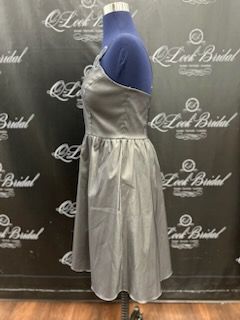 Size 14 Silver Cocktail Dress on Queenly