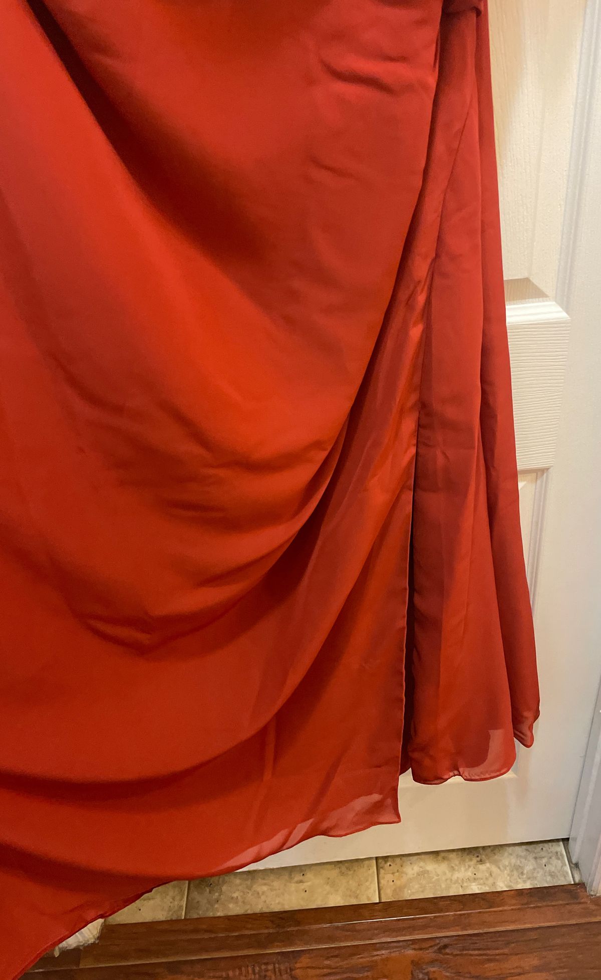 JJ’s House Plus Size 16 Cap Sleeve Orange A-line Dress on Queenly