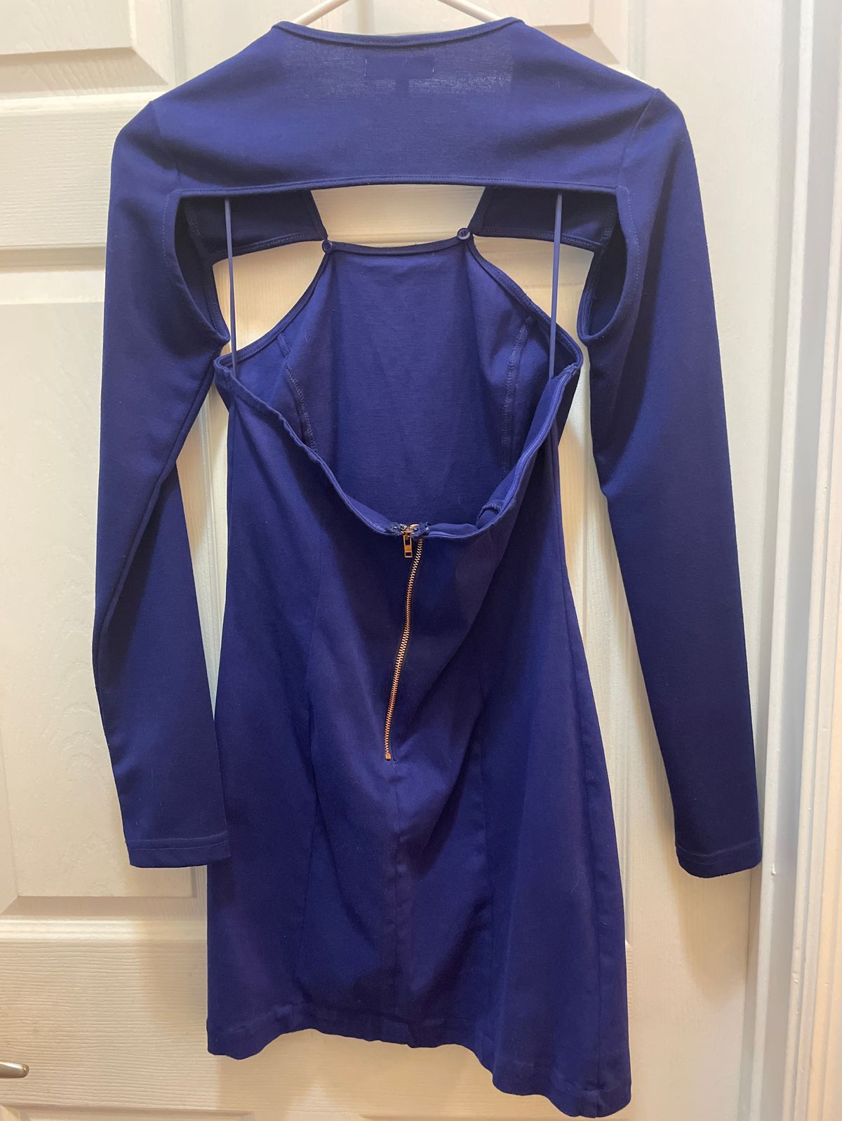 Size S Prom Long Sleeve Purple Cocktail Dress on Queenly