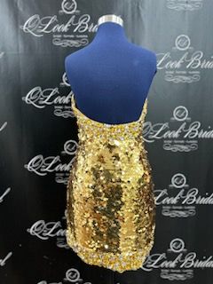 Size 8 Gold Cocktail Dress on Queenly