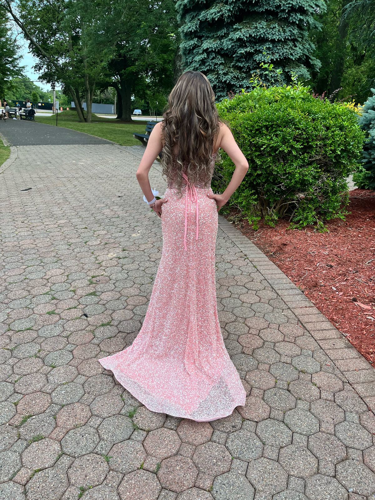 Style PS24850C Portia and Scarlett Size 00 Prom Strapless Pink Mermaid Dress on Queenly