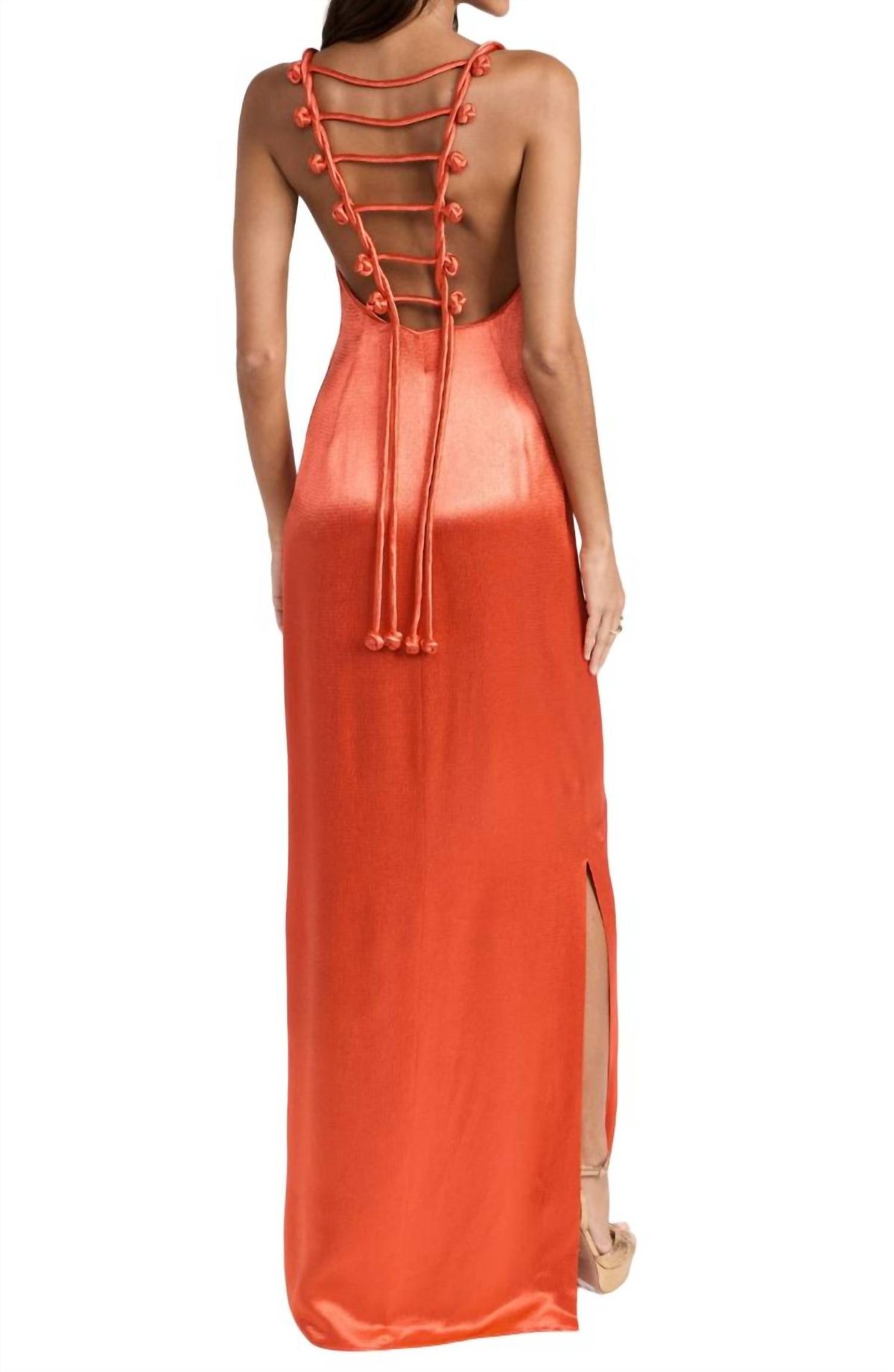 Style 1-1472061721-149 ALEXIS Size L Orange Floor Length Maxi on Queenly