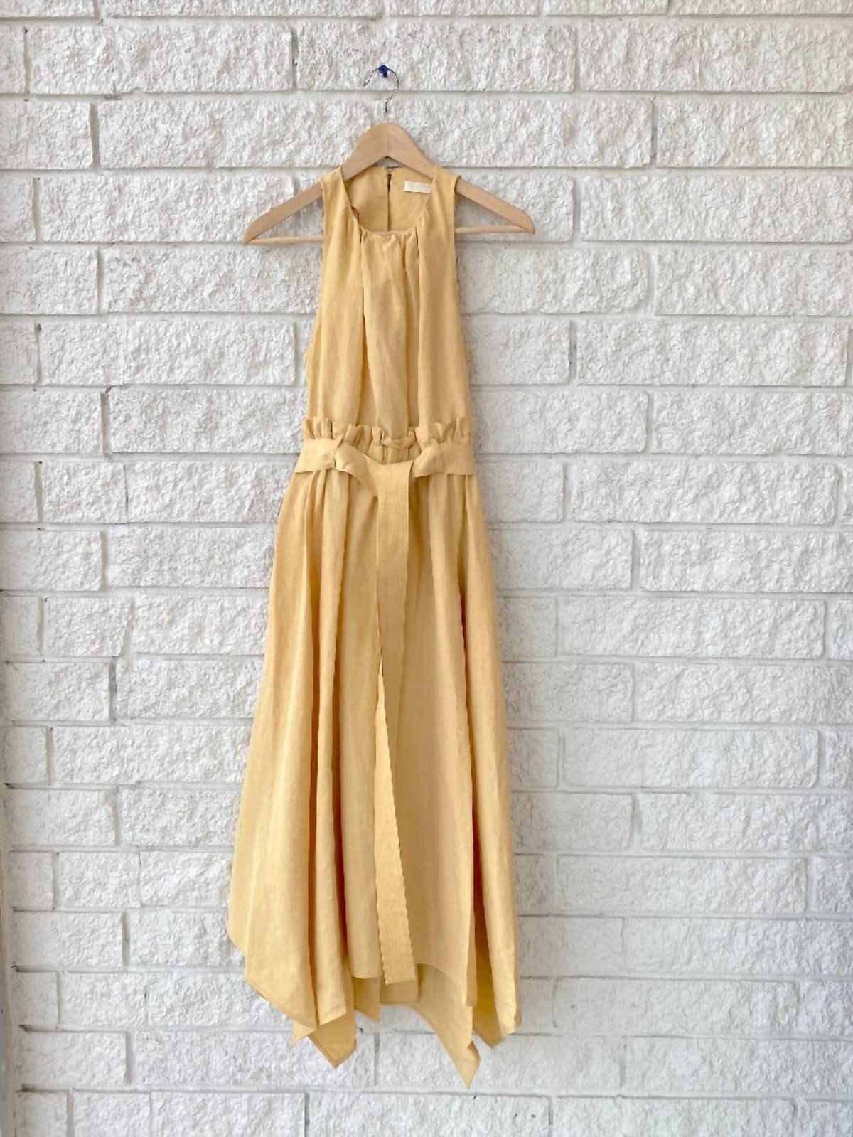 Style 1-1827280355-1901 Ulla Johnson Size 6 Satin Yellow Cocktail Dress on Queenly