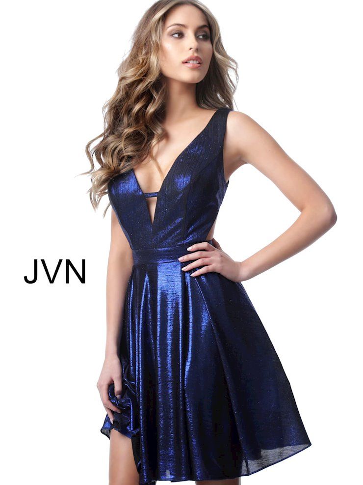 Style JVN 1499 JVN By Jovani Size 0 Blue Cocktail Dress on Queenly