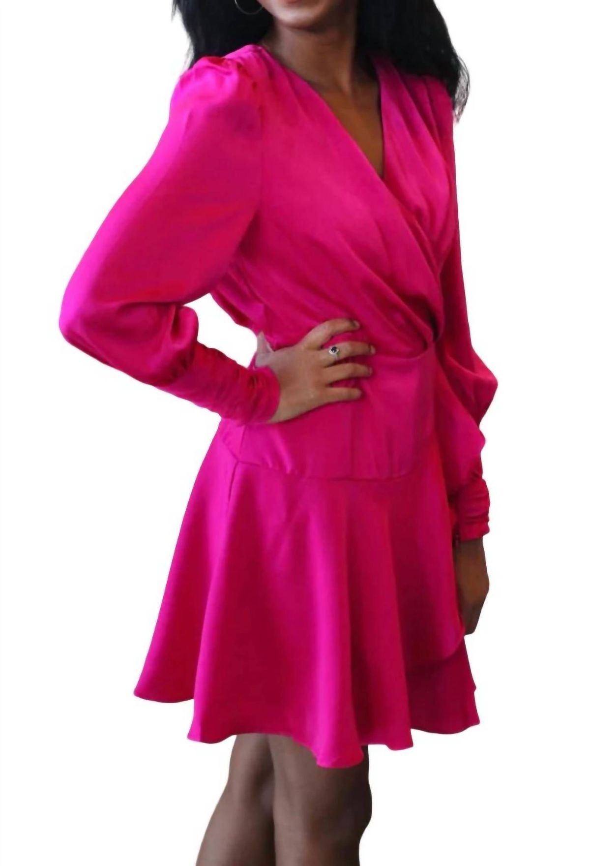 Style 1-3415713339-74 THML Size S Long Sleeve Pink Cocktail Dress on Queenly