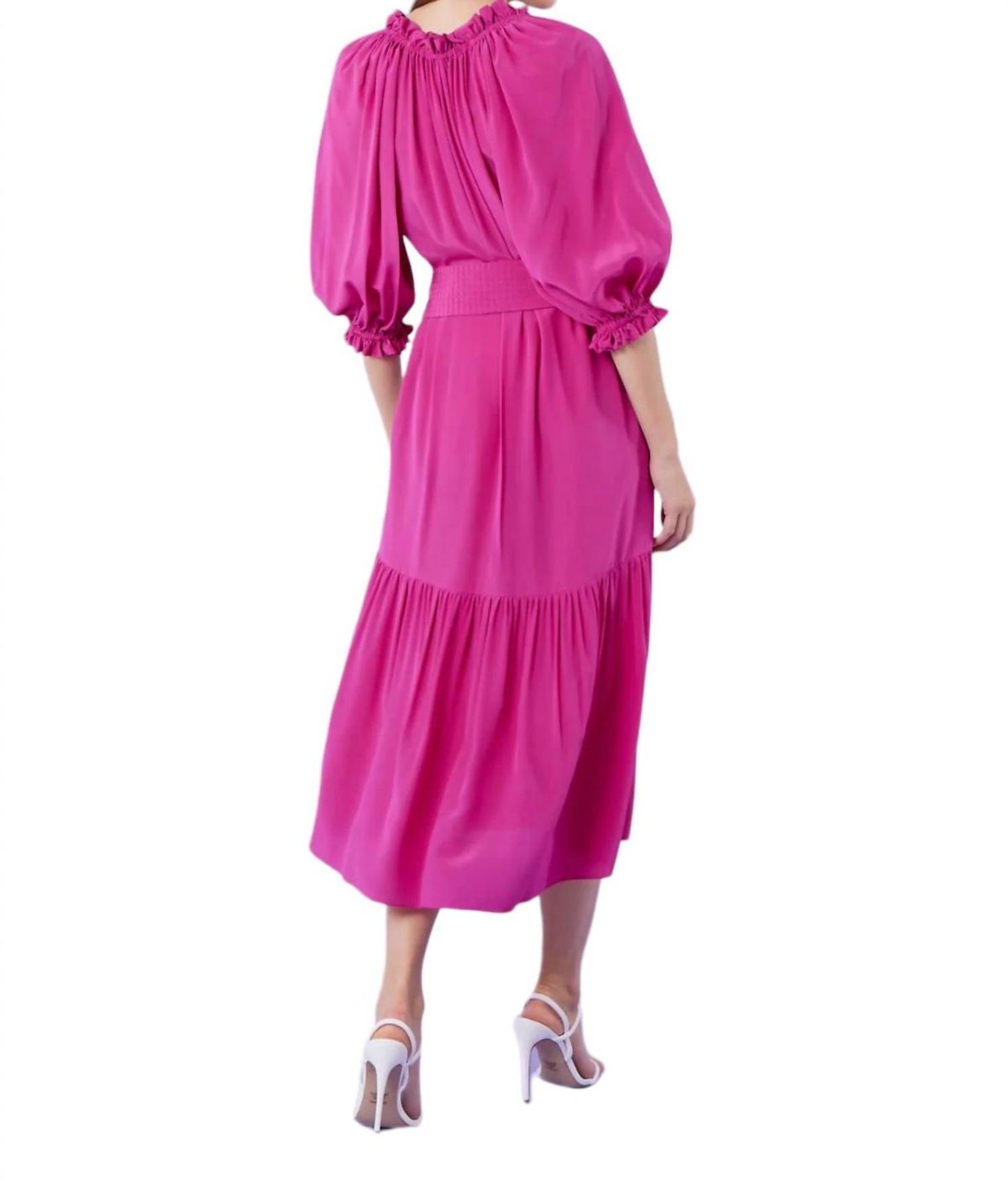 Style 1-3684510527-74 GILNER FARRAR Size S High Neck Pink Floor Length Maxi on Queenly