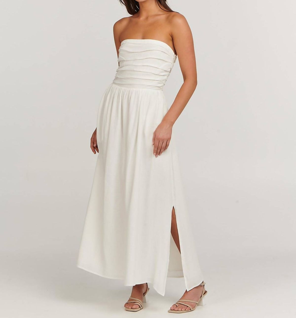 Style 1-3724138404-74 Charlie Holiday Size S Strapless White Cocktail Dress on Queenly