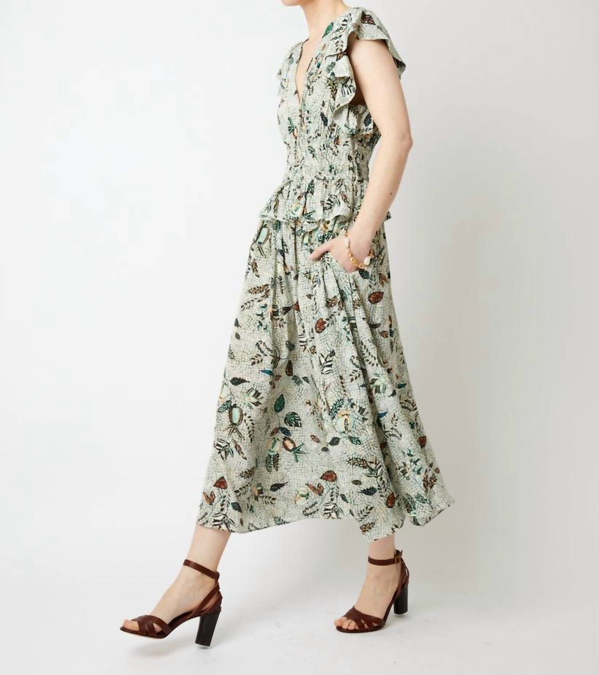 Style 1-3743084592-425 Ulla Johnson Size 8 Satin Green Cocktail Dress on Queenly