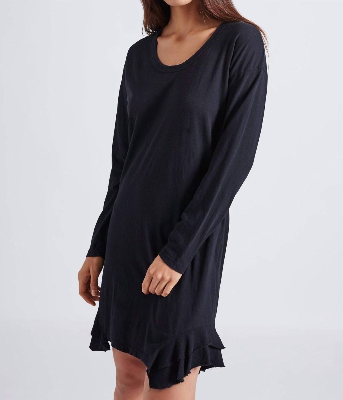 Style 1-4259982213-5 CURRENT/ELLIOTT Size 0 Long Sleeve Black Cocktail Dress on Queenly