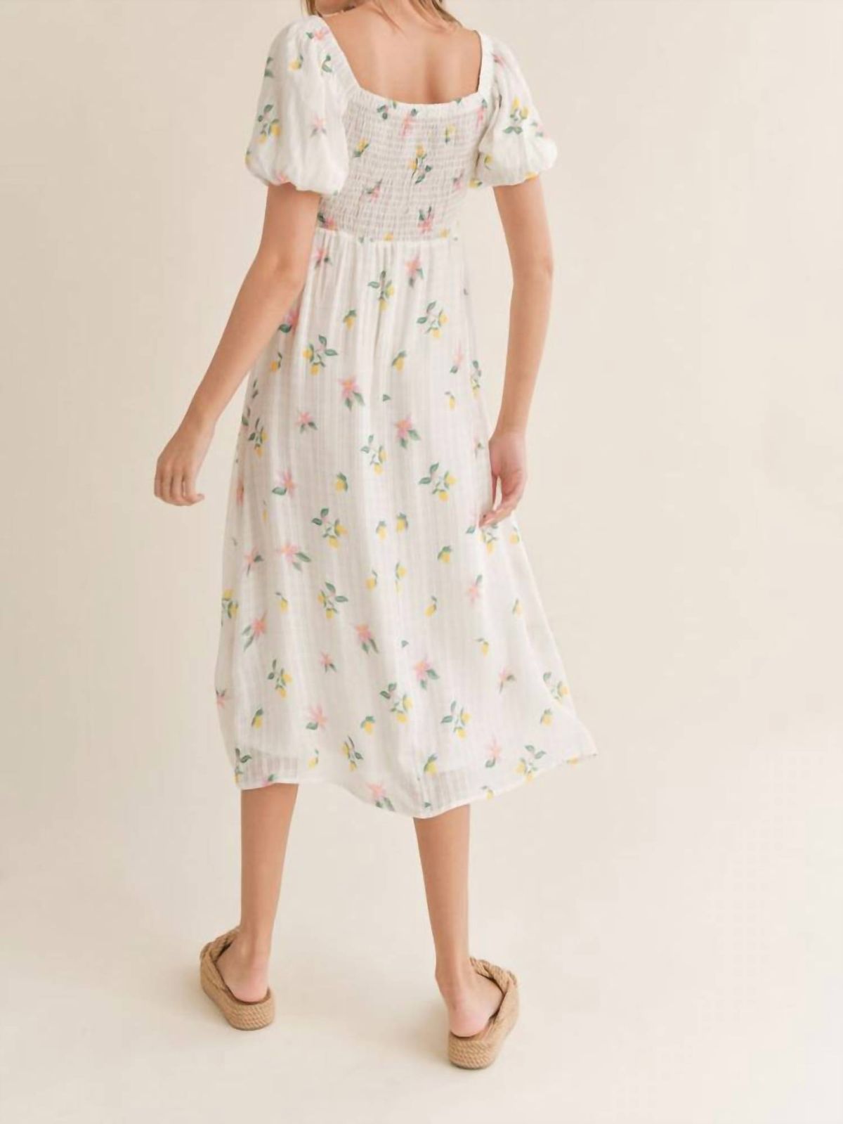 Style 1-83712343-149 Sadie & Sage Size L Floral White Cocktail Dress on Queenly