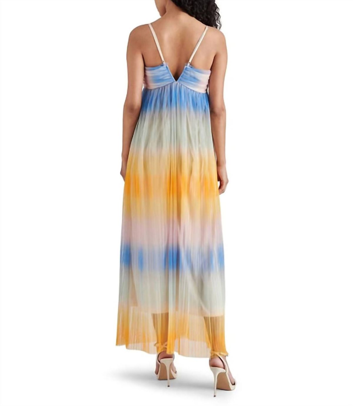 Style 1-102707640-149 STEVE MADDEN Size L Sheer Yellow Floor Length Maxi on Queenly