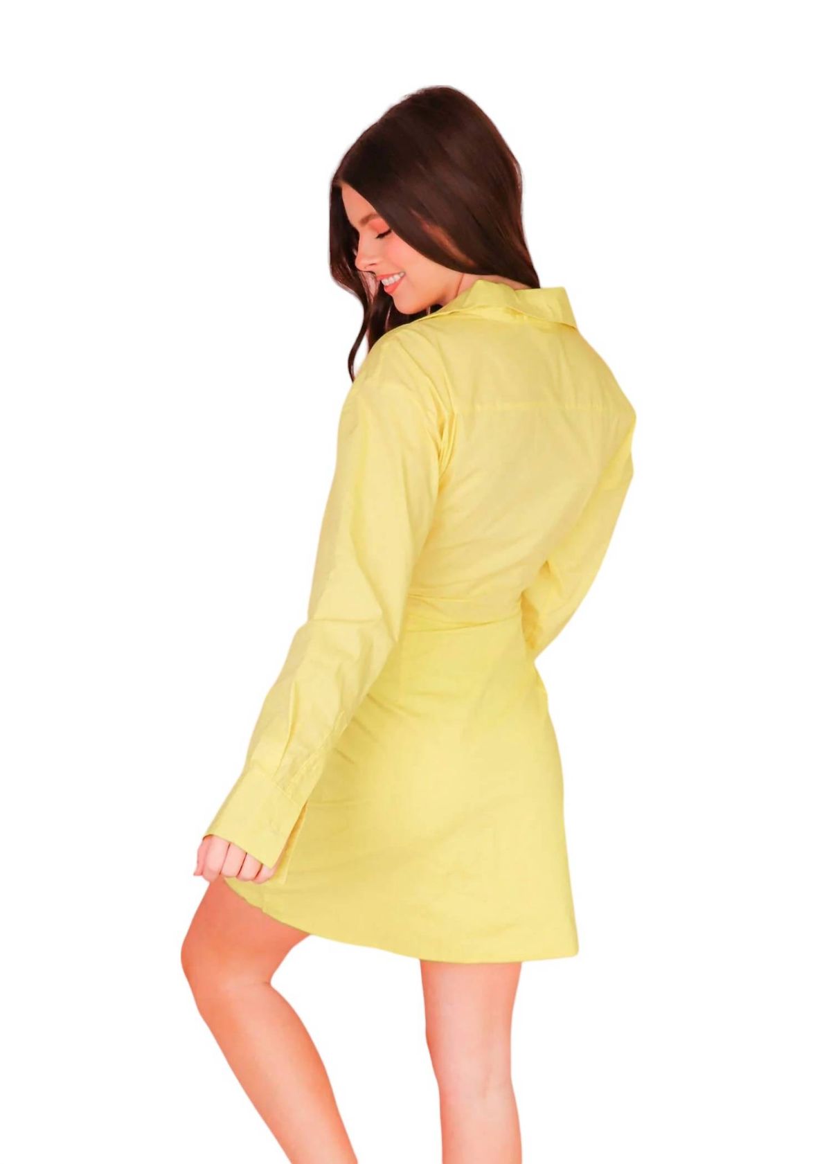 Style 1-1129093525-74 LENA Size S High Neck Yellow Cocktail Dress on Queenly