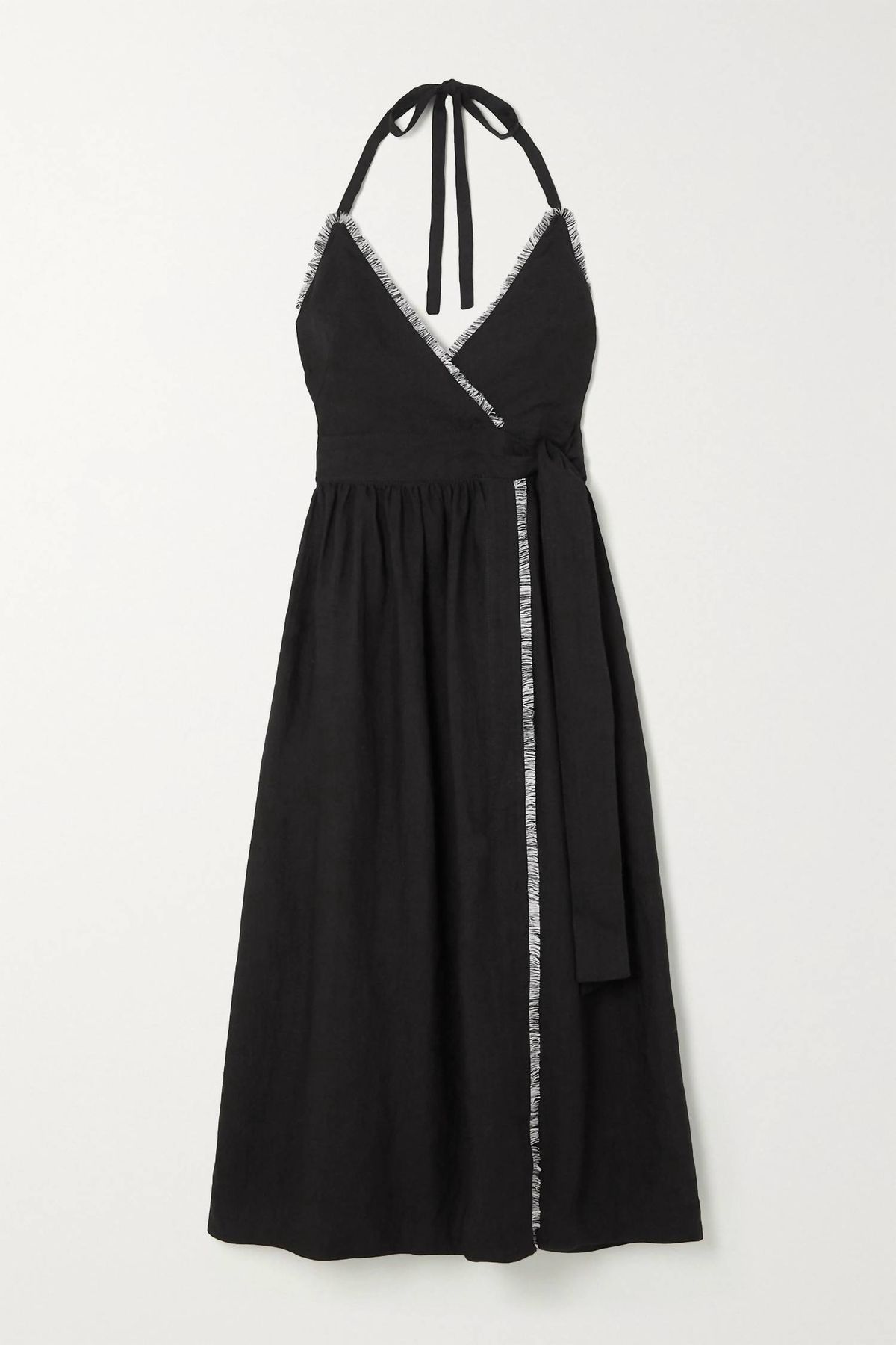 Style 1-1409886289-1901 Three Graces Size 6 Halter Black Cocktail Dress on Queenly