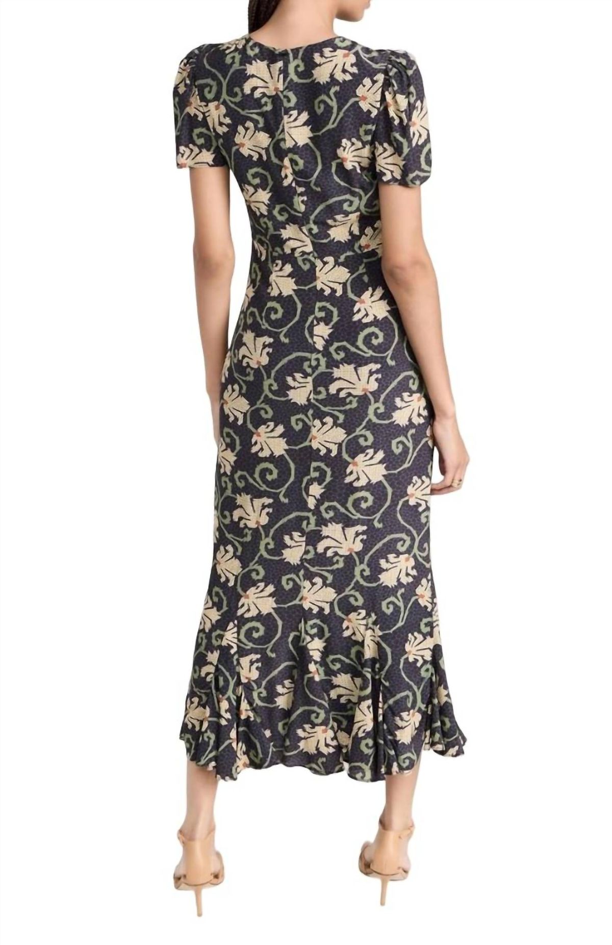 Style 1-1796167002-649 RHODE Size 2 Floral Black Cocktail Dress on Queenly