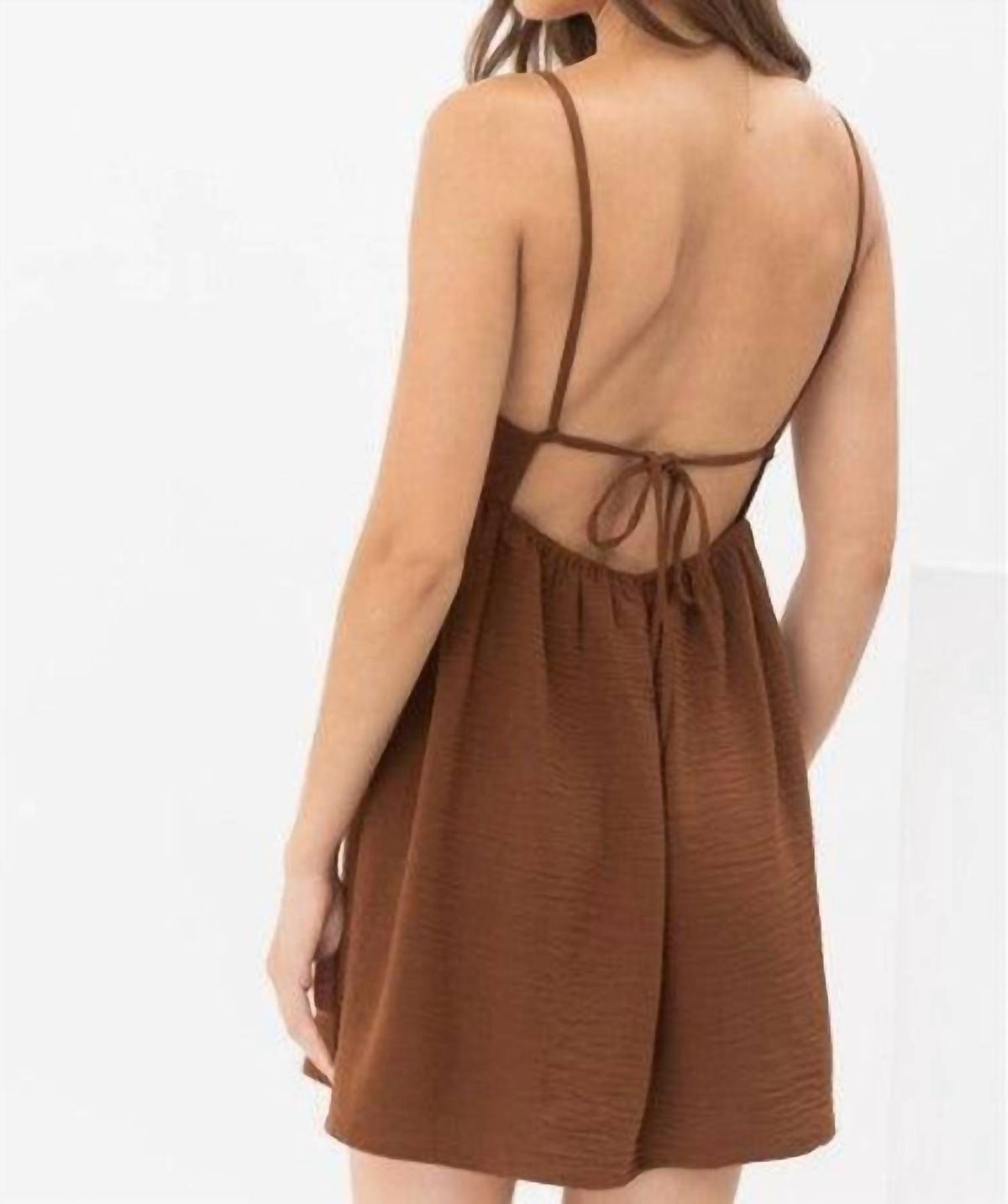 Style 1-196112729-74 Pretty Garbage Size S Sheer Brown Cocktail Dress on Queenly