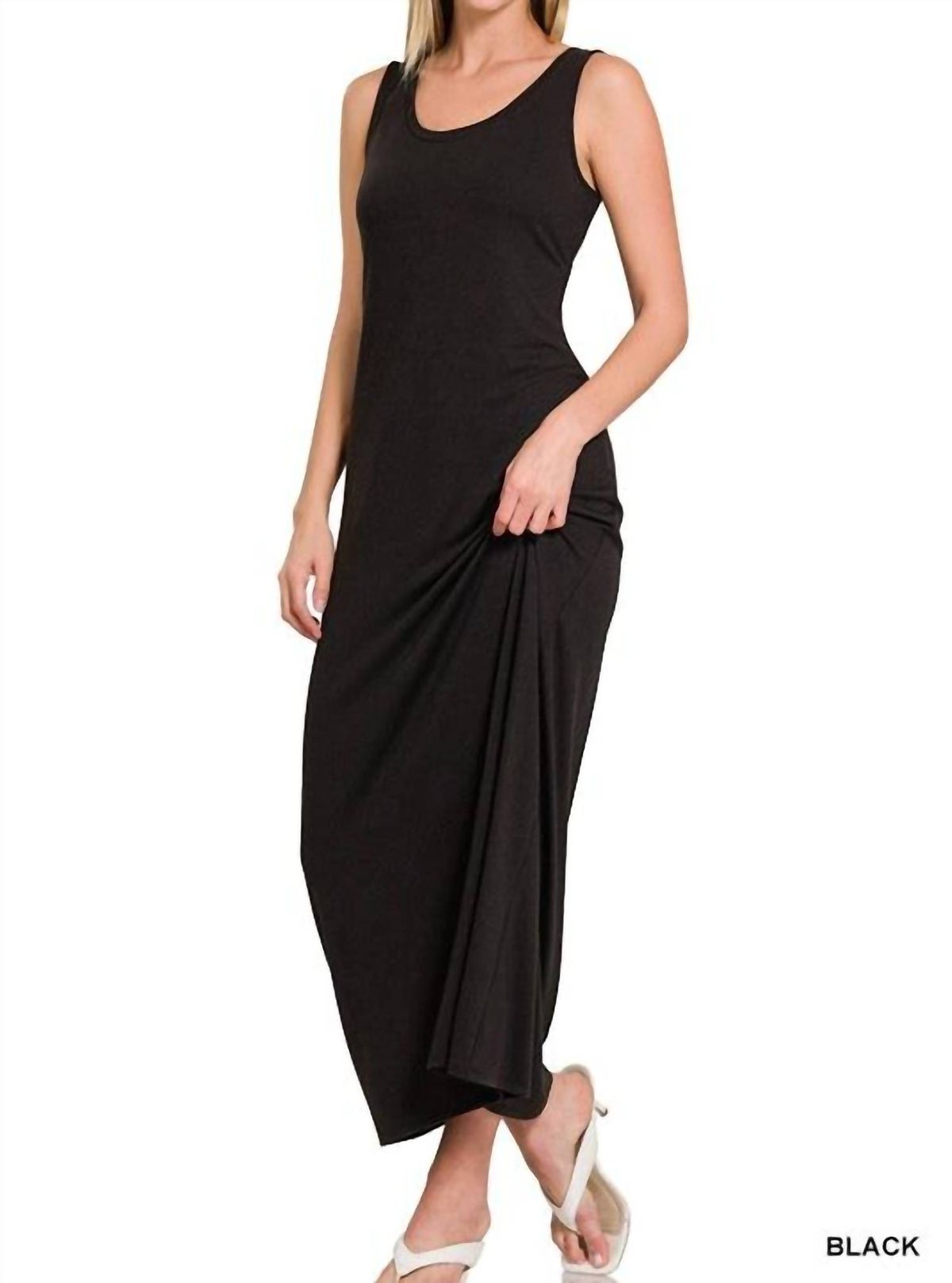 Style 1-2237846693-1464 ZENANA Size 3X Sheer Black Floor Length Maxi on Queenly