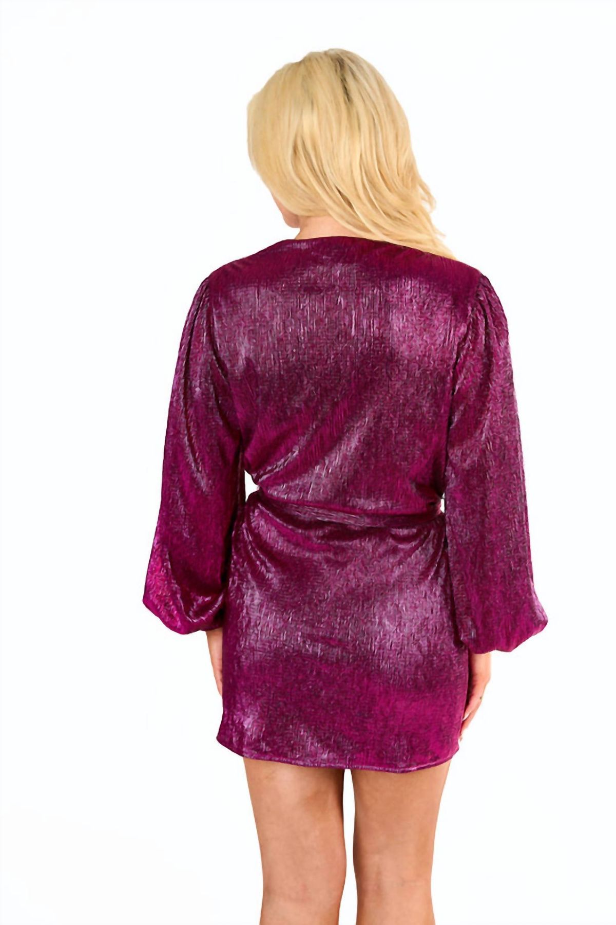 Style 1-2546954304-74 BUDDYLOVE Size S Long Sleeve Purple Cocktail Dress on Queenly