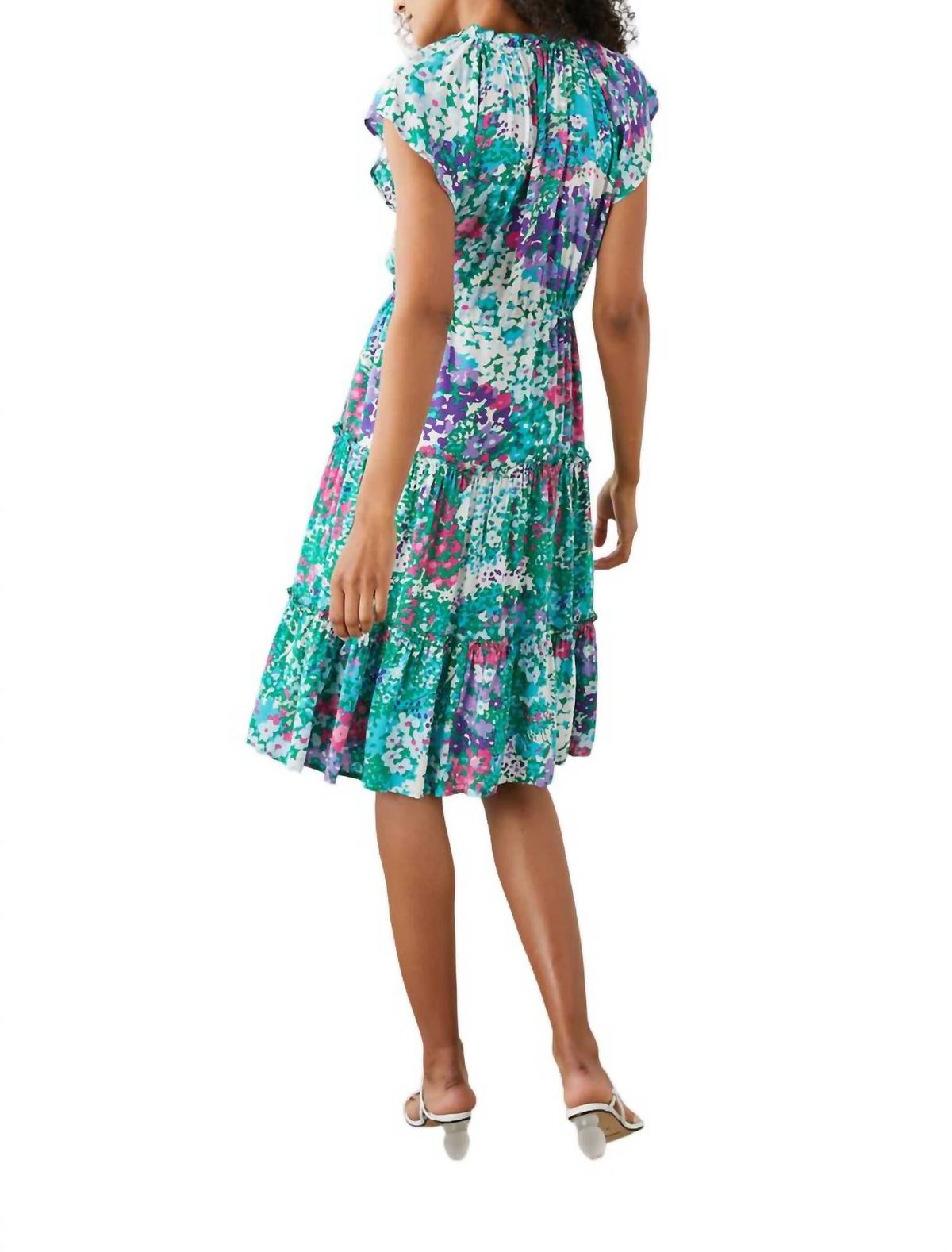 Style 1-3318048365-74 Rails Size S Floral Green Cocktail Dress on Queenly