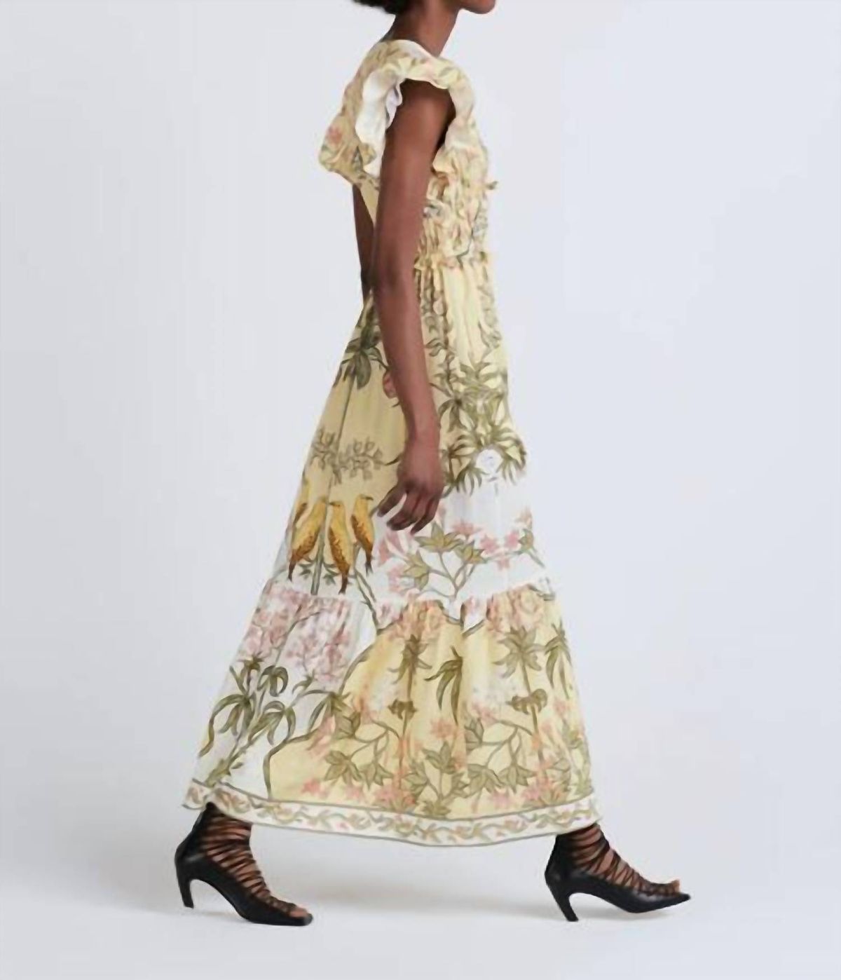 Style 1-3581877513-649 Derek Lam 10 Crosby Size 2 Floral Yellow Floor Length Maxi on Queenly