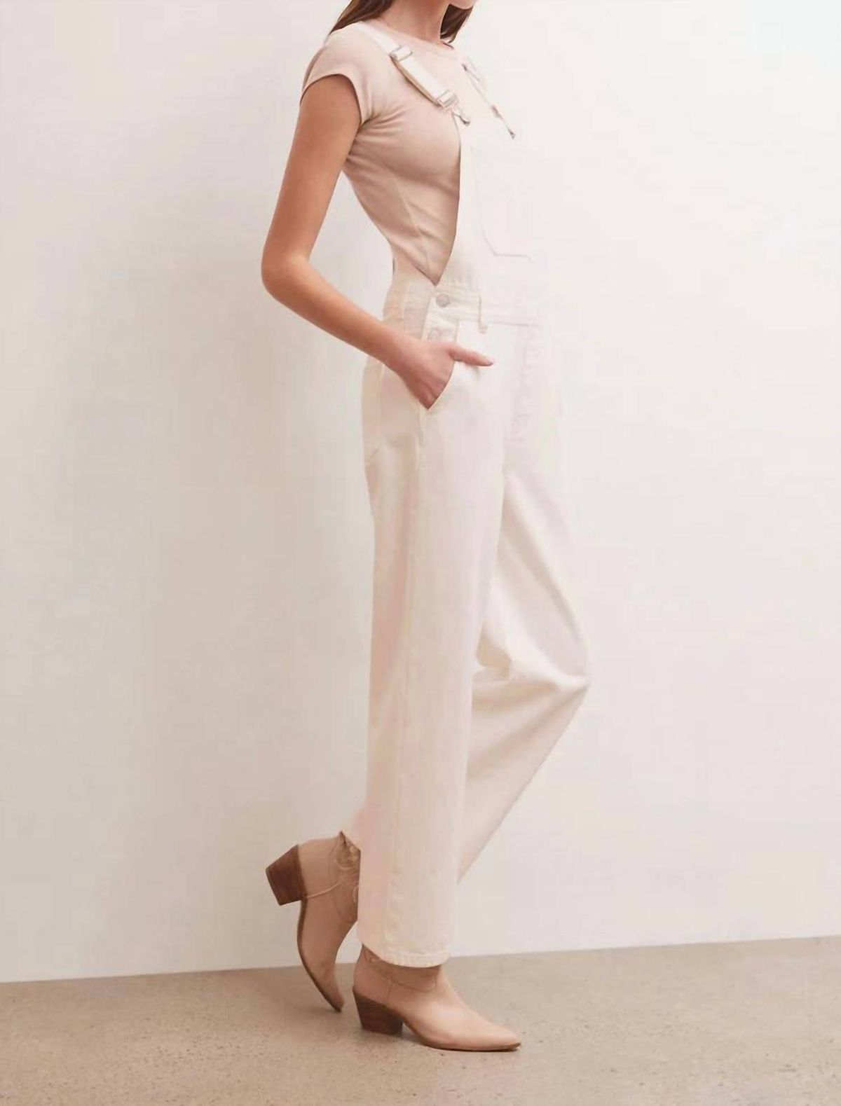 Style 1-3601382059-149 Z Supply Size L White Formal Jumpsuit on Queenly