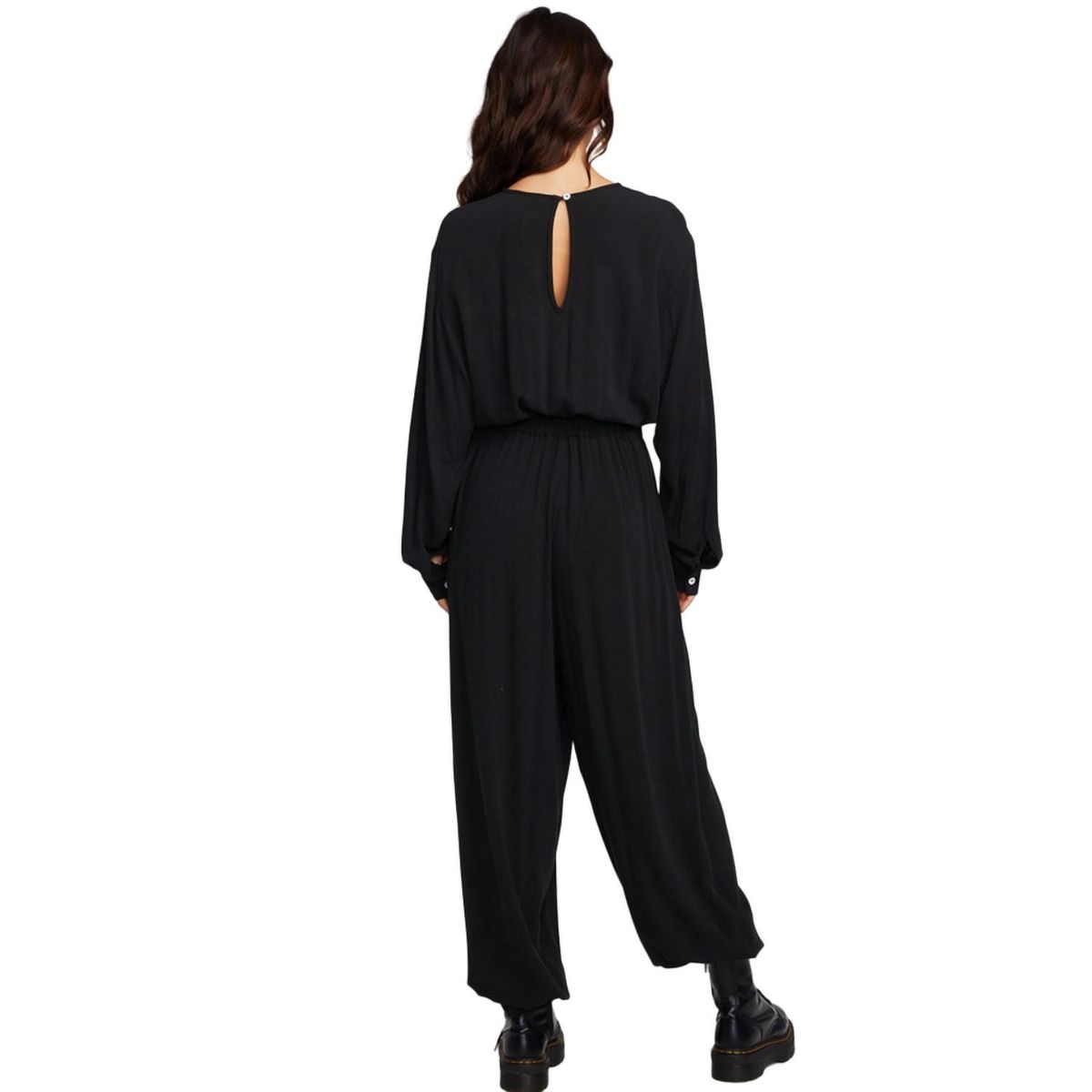 Style 1-3747064630-70 Chaser Size XS Long Sleeve Black Formal Jumpsuit on Queenly