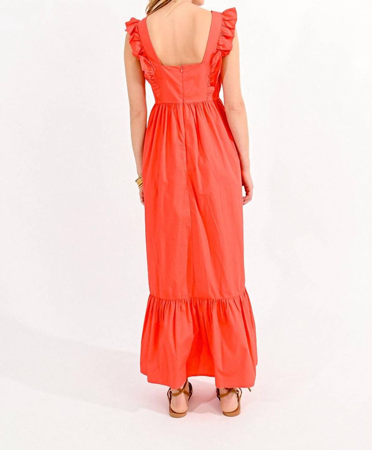 Style 1-3936419460-149 MOLLY BRACKEN Size L Red Floor Length Maxi on Queenly