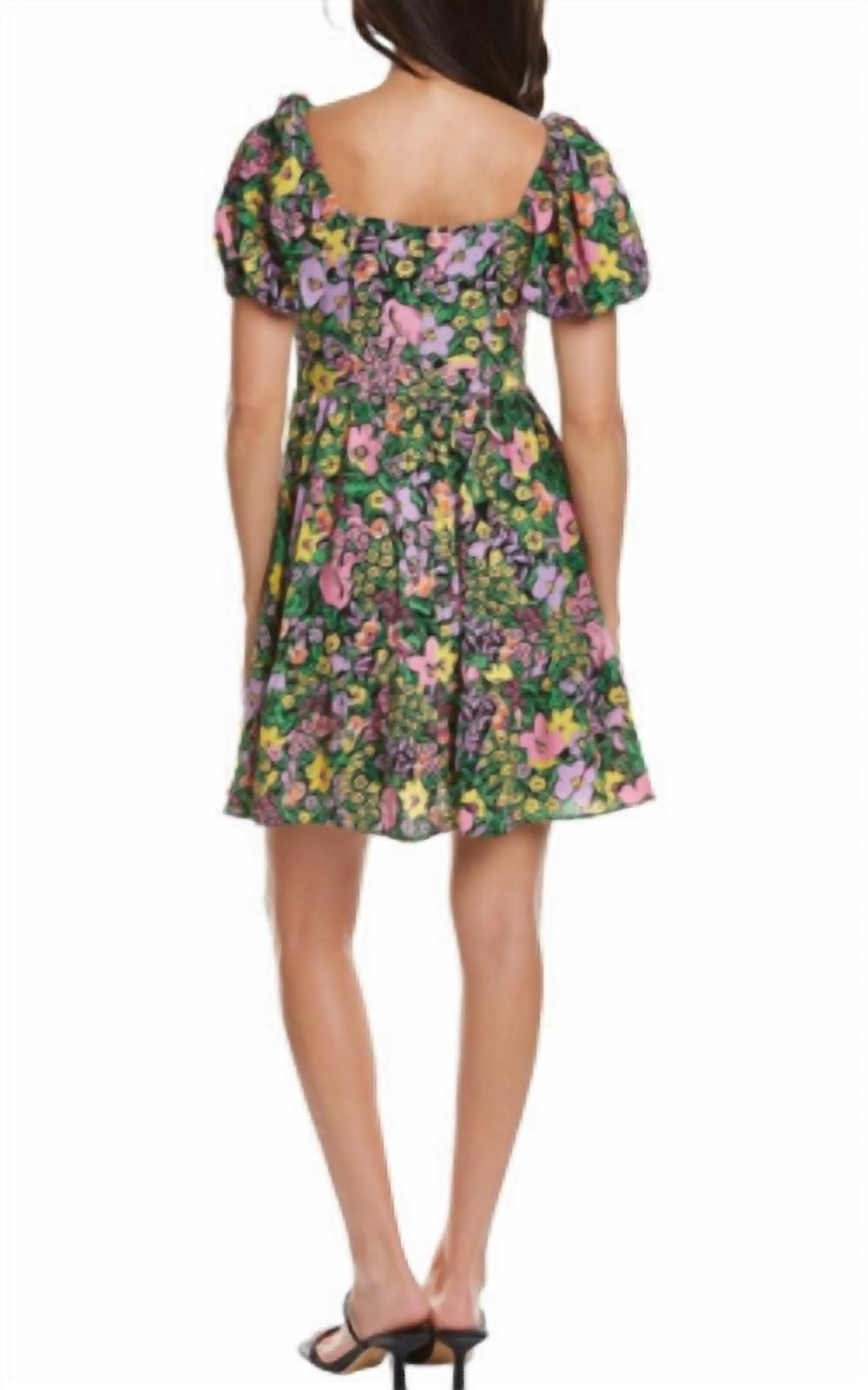 Style 1-1389599350-1498 Donna Morgan Size 4 Floral Green Cocktail Dress on Queenly