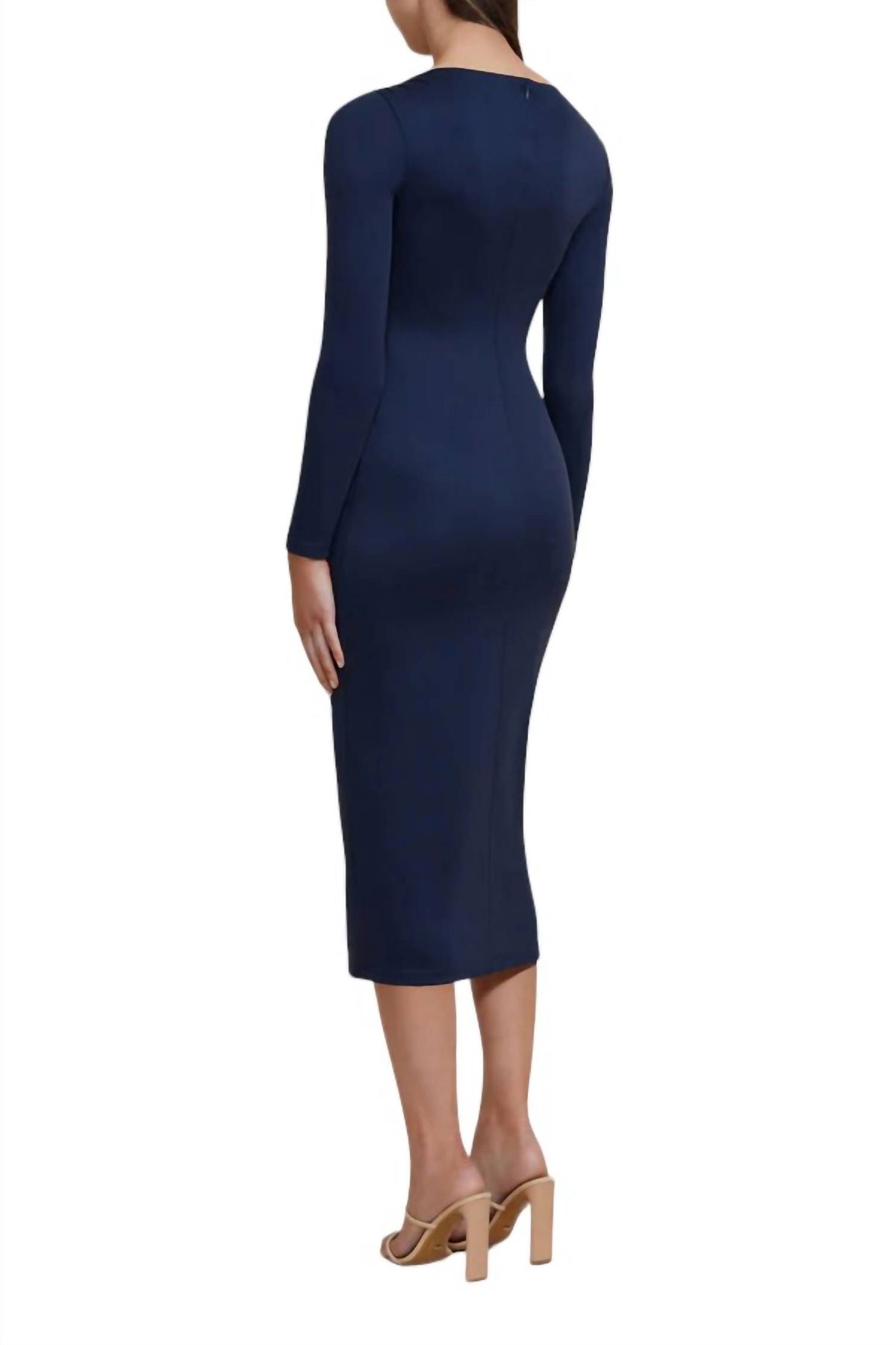 Style 1-1704510617-1219 ACLER Size 4 Navy Blue Cocktail Dress on Queenly