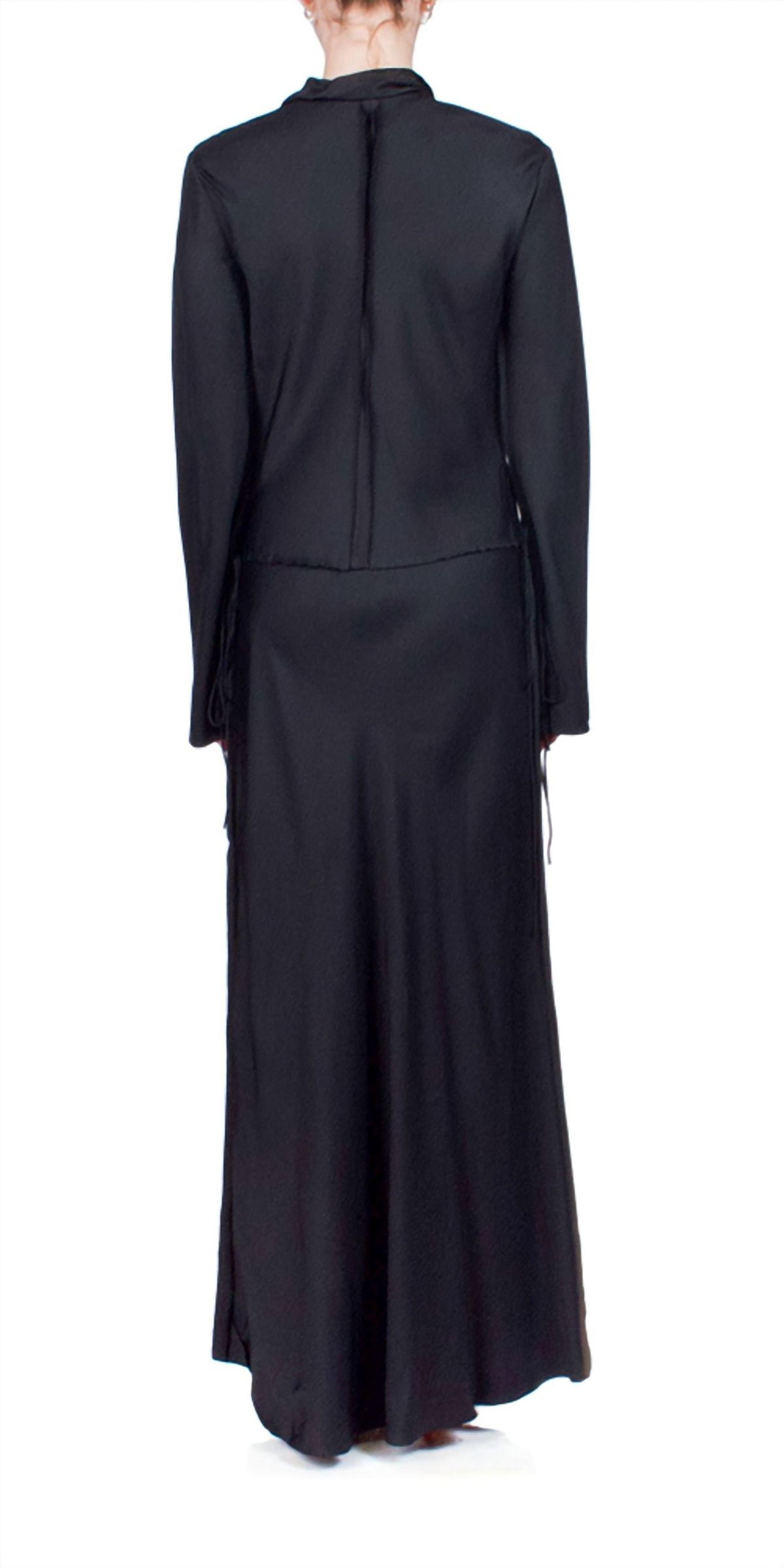 Style 1-1980078301-6255 BEC + BRIDGE Size 2 Long Sleeve Black Floor Length Maxi on Queenly