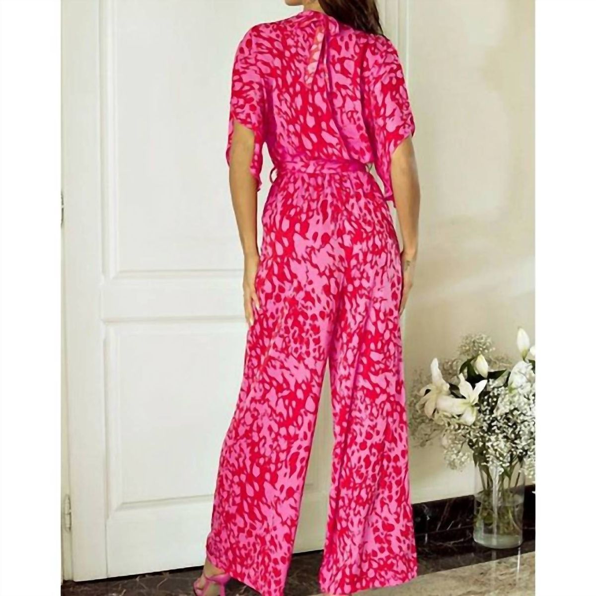 Style 1-2516215040-74 Pretty Bash Size S Prom Pink Formal Jumpsuit on Queenly