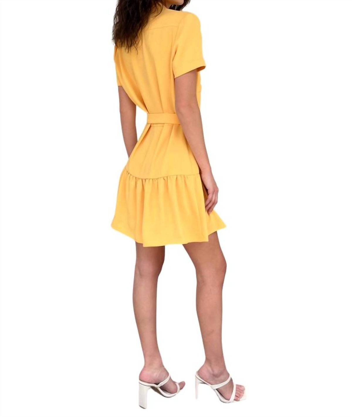 Style 1-2609476622-149 Amanda Uprichard Size L Yellow Cocktail Dress on Queenly