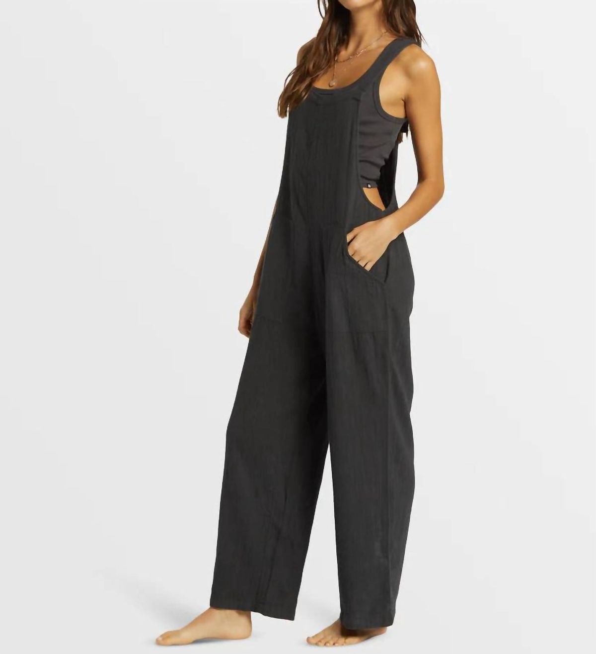 Style 1-3126657025-149 Billabong Size L Black Formal Jumpsuit on Queenly