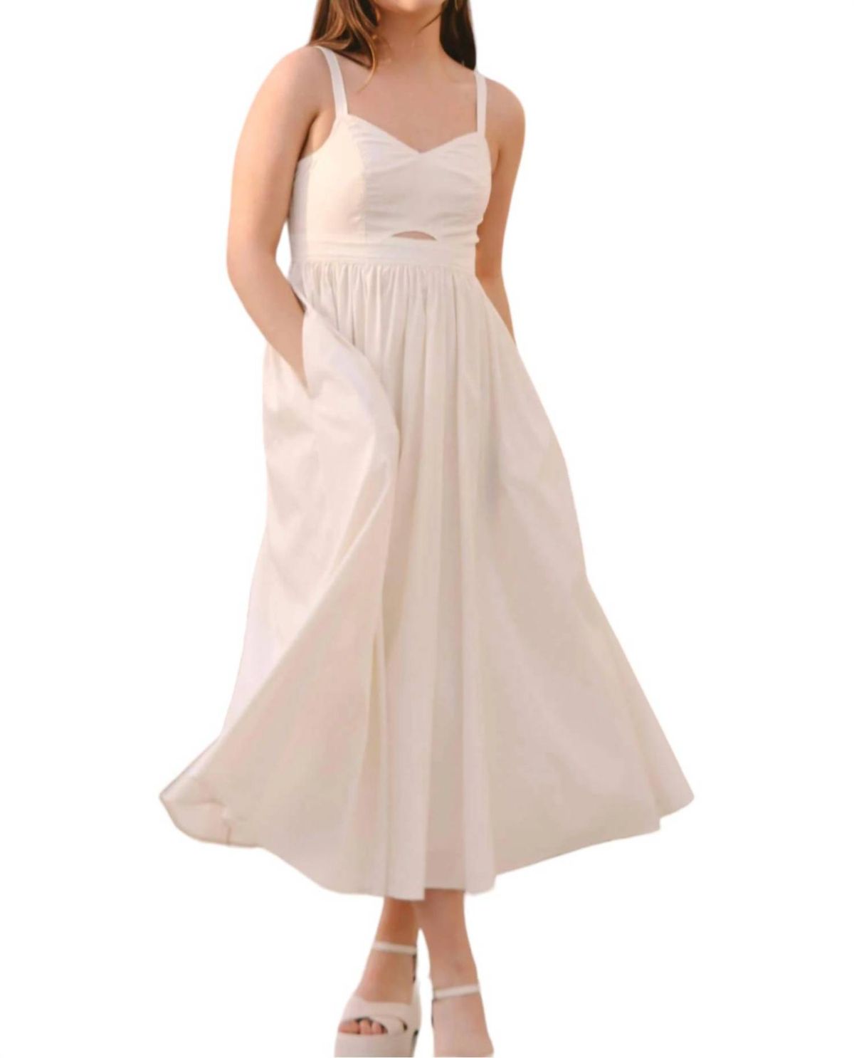 Style 1-3282712874-892 Sadie & Sage Size M Satin White Cocktail Dress on Queenly